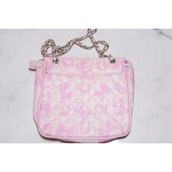Hello Kitty Pink Quilted Shoulder Bag & Matching Wallet Set – Bow Print – Read - Picture 7 of 15